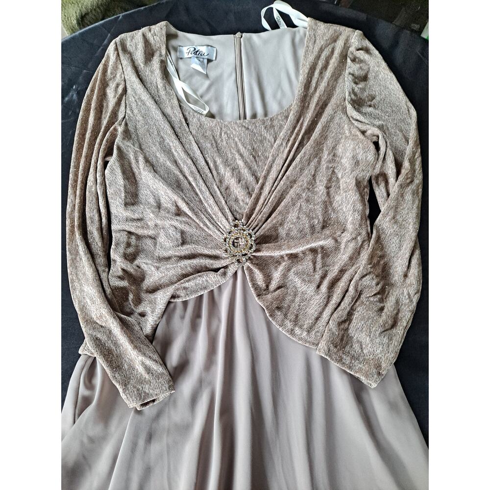Women’s Patra Sequin Champagne Maxi Dress Size 12